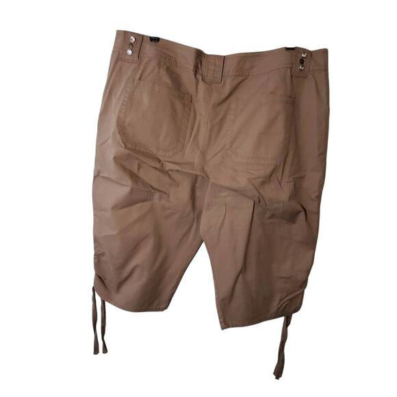 Nine West Brown tie leg high rise capri pants plus size 14 - Picture 2 of 6